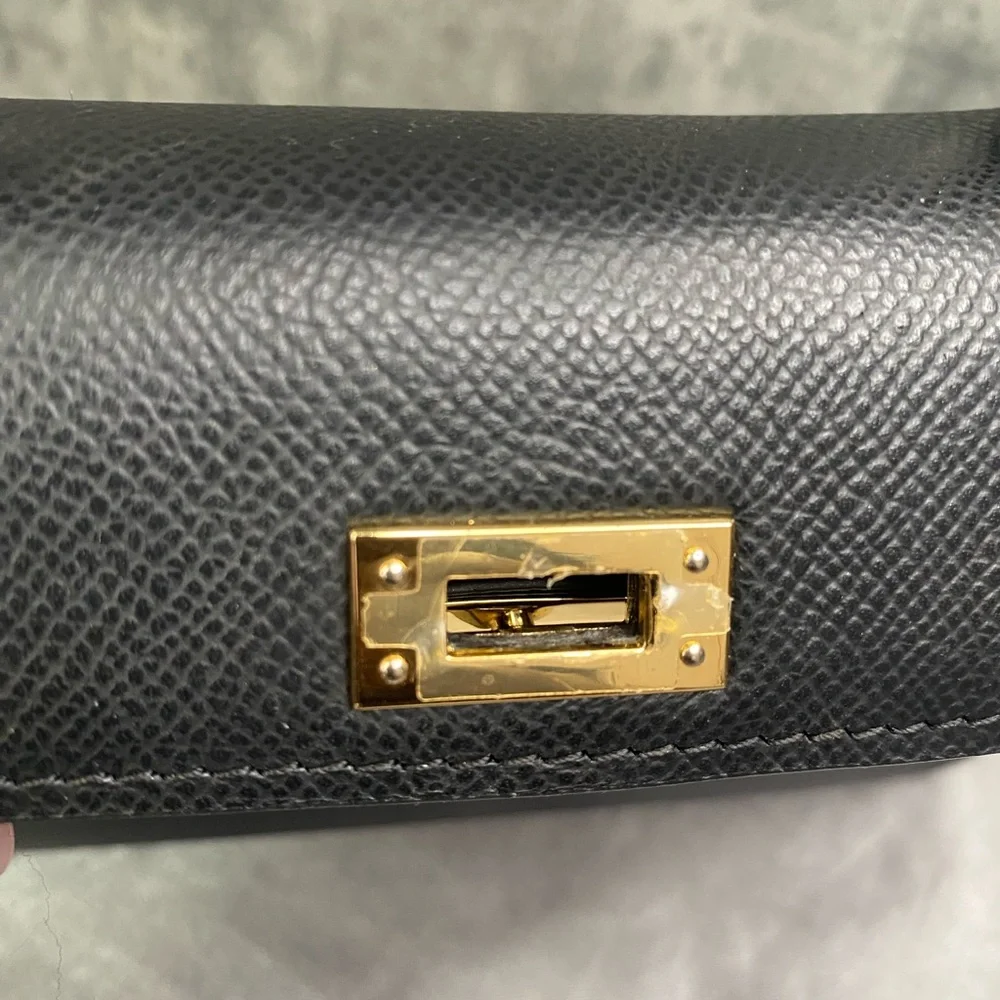 Hermès Mini Kelly (20cm) in black Epsom leather - Picture 7 of 16